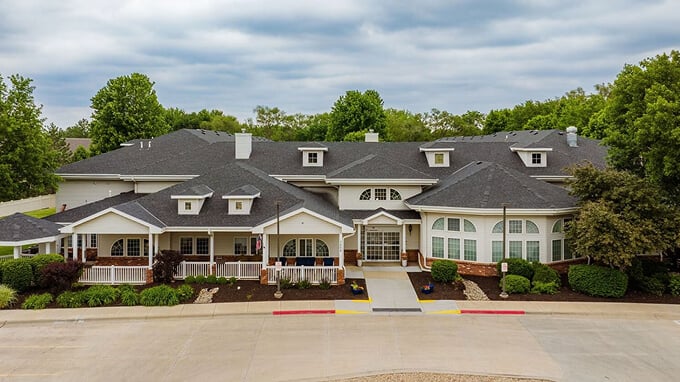 Outdoor Front Entrance of Memory Care Facility